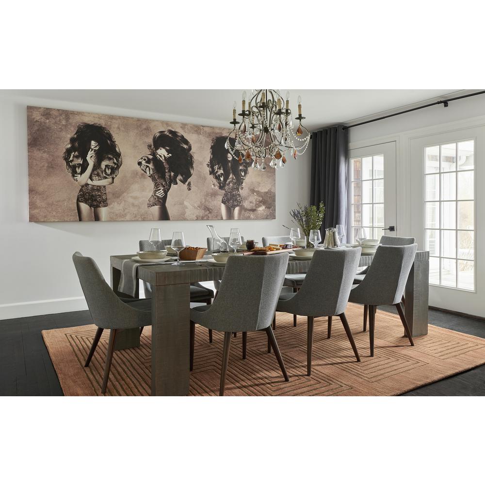 Contemporary Rectangle Area Rug, Copper, 3'6" X 5'6". Picture 9