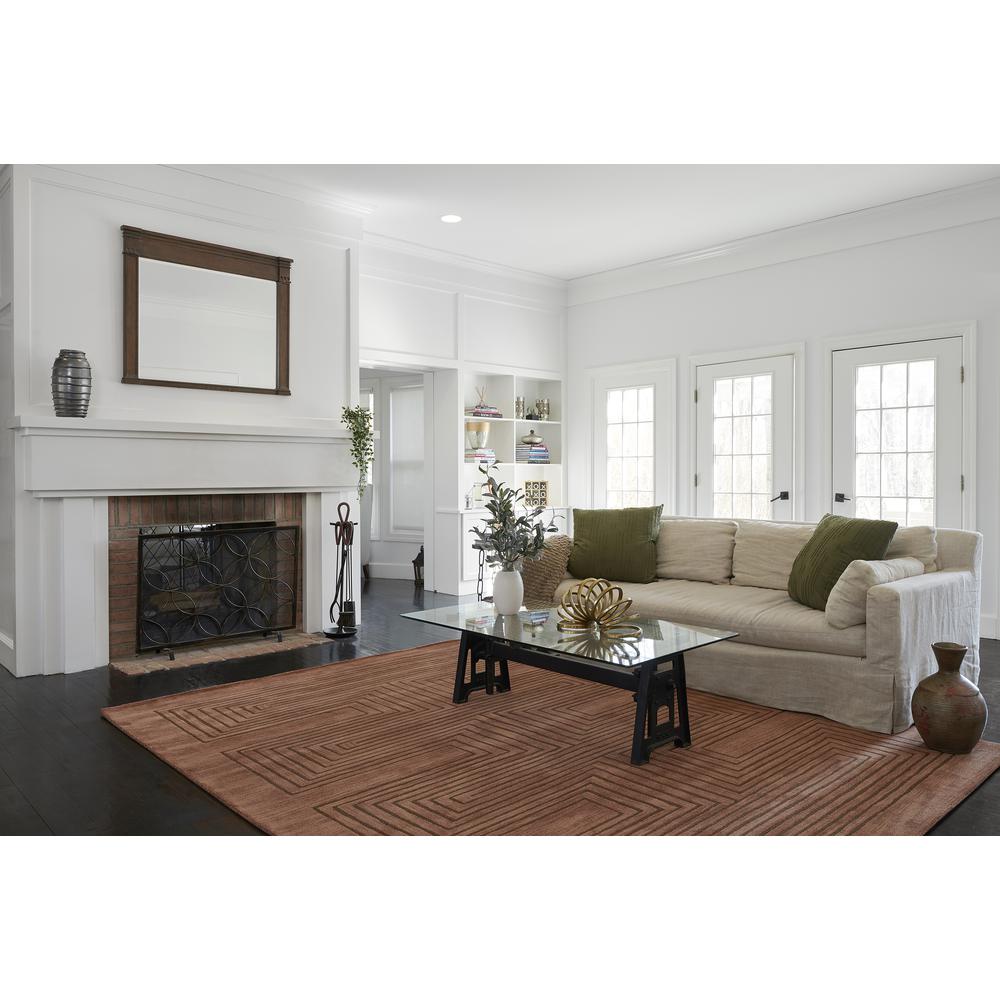 Contemporary Rectangle Area Rug, Copper, 3'6" X 5'6". Picture 10