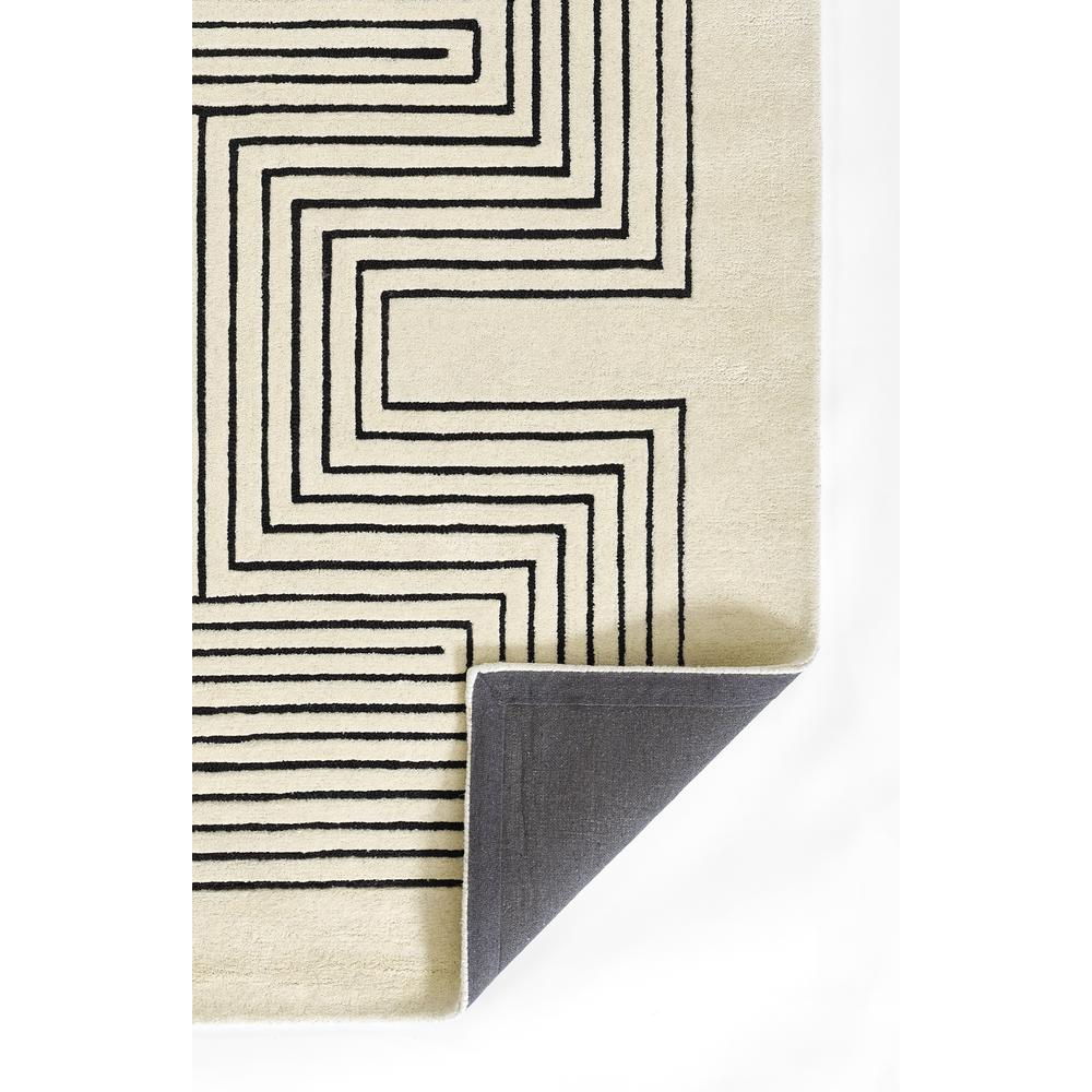 Contemporary Rectangle Area Rug, White, 3'6" X 5'6". Picture 3