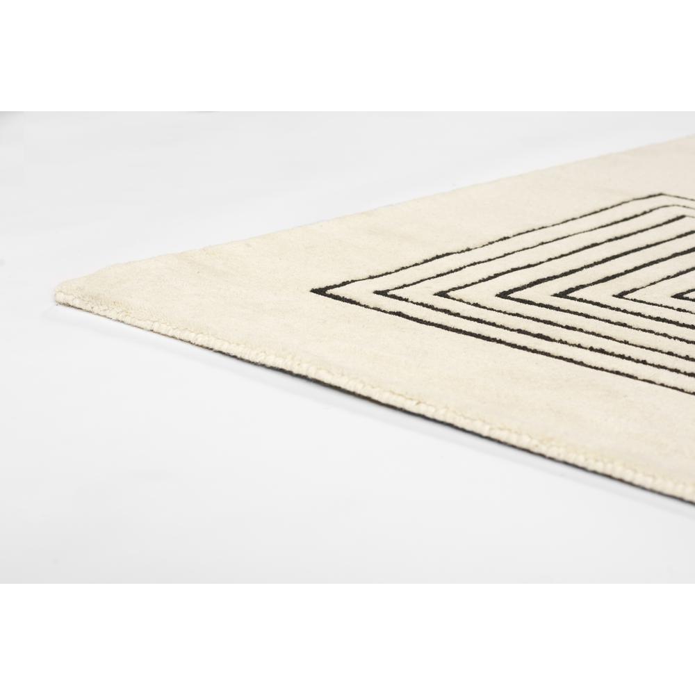 Contemporary Rectangle Area Rug, White, 3'6" X 5'6". Picture 6