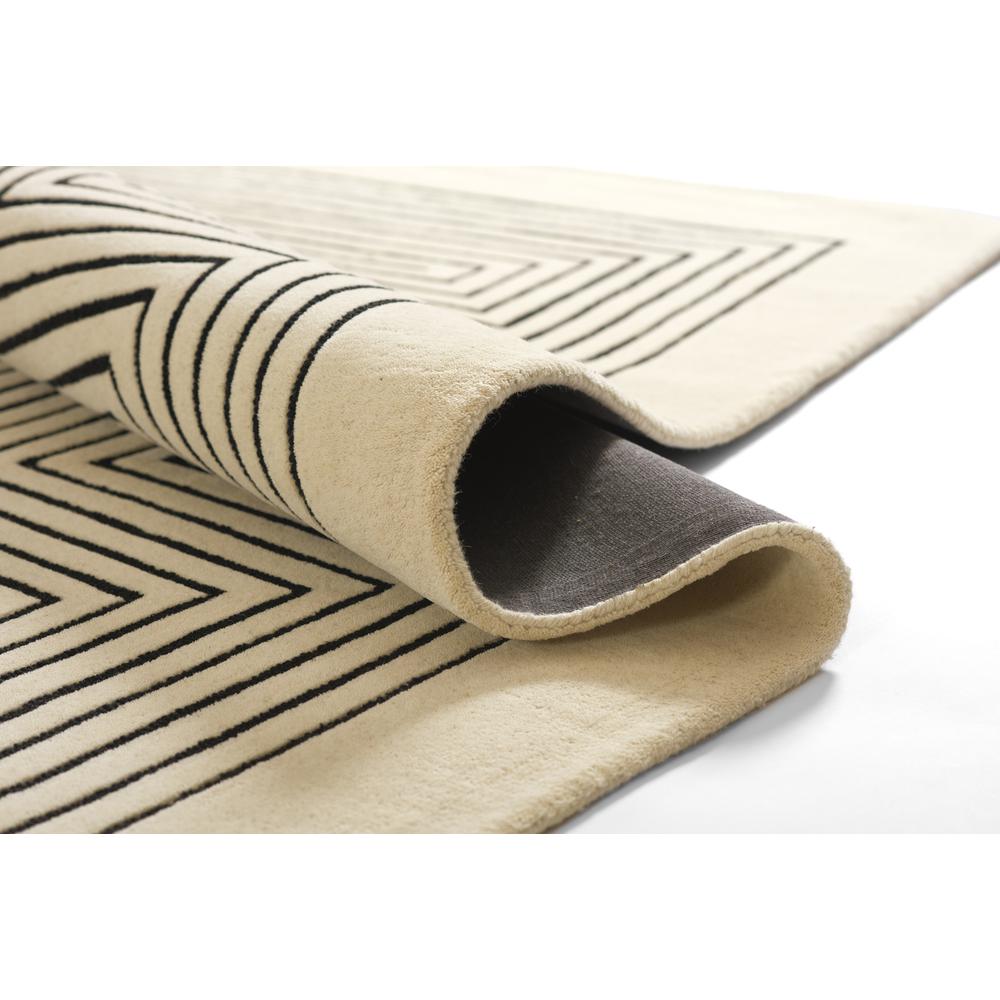 Contemporary Rectangle Area Rug, White, 3'6" X 5'6". Picture 9