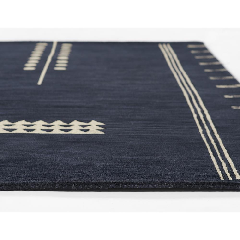 Contemporary Rectangle Area Rug, Navy, 3'6" X 5'6". Picture 3