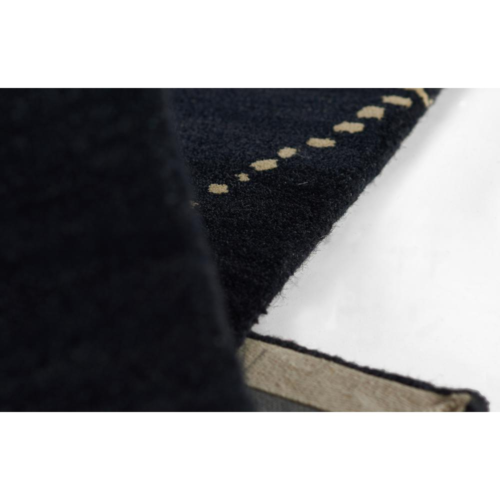 Contemporary Rectangle Area Rug, Navy, 3'6" X 5'6". Picture 8
