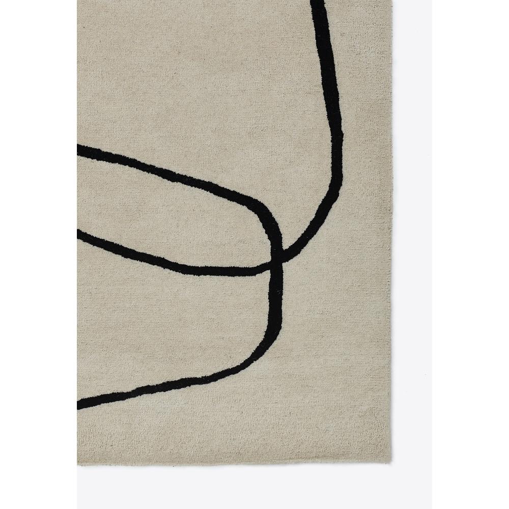Contemporary Rectangle Area Rug, Ivory, 3'6" X 5'6". Picture 2