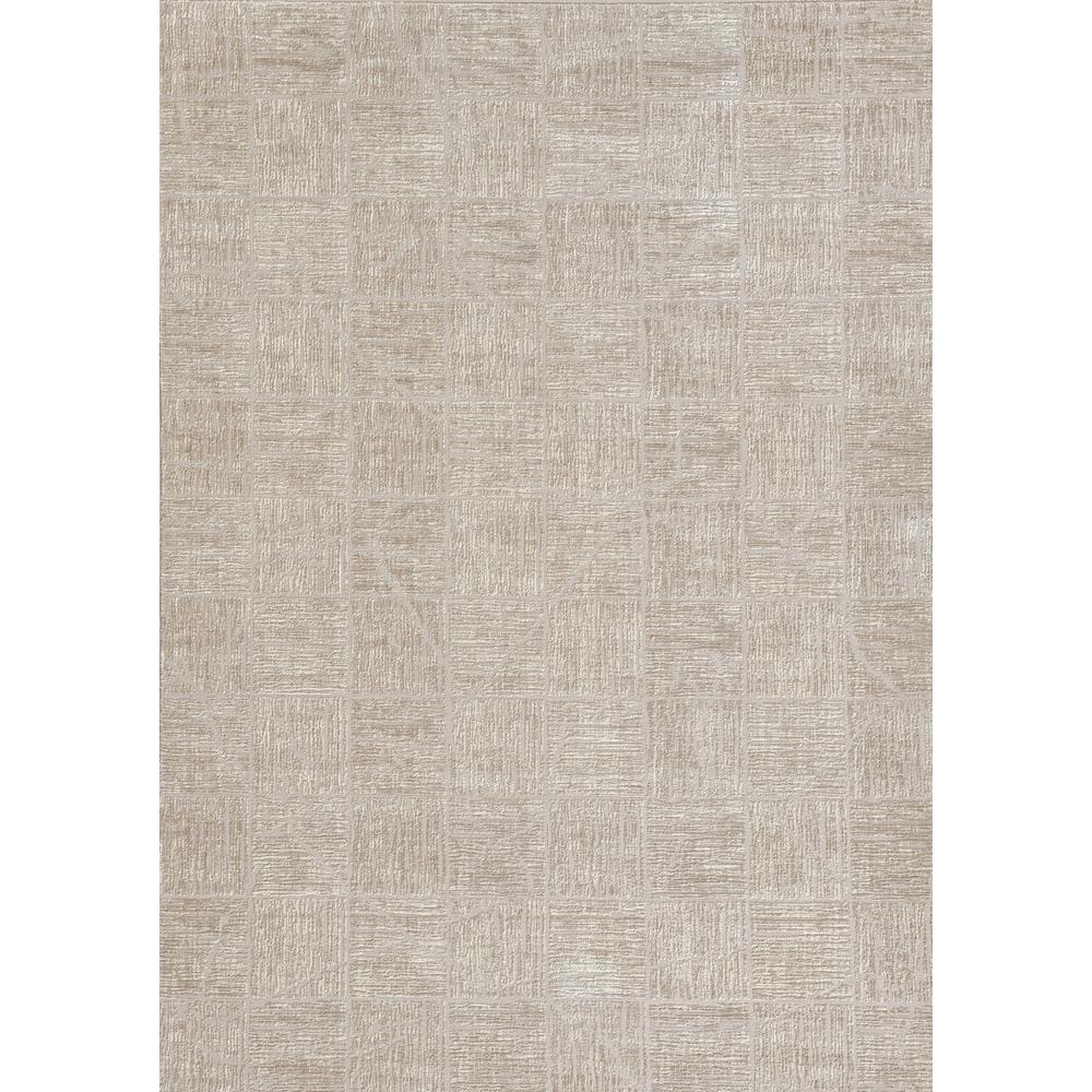 Contemporary Rectangle Area Rug, Beige, 5'3" X 7'6". Picture 1