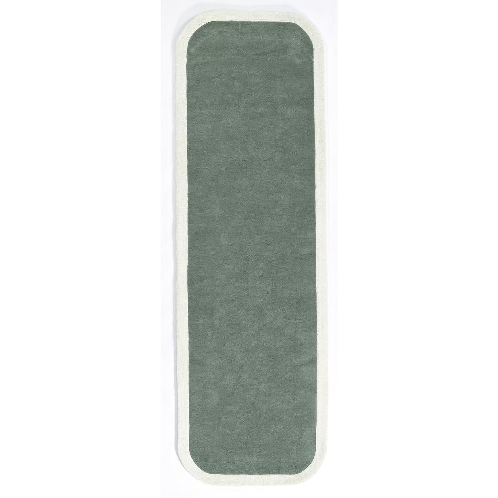 Contemporary Rectangle Area Rug, Green, 3'6" X 5'6". Picture 5