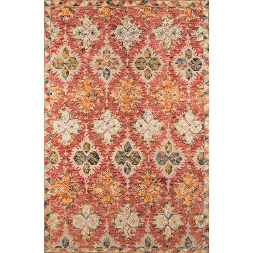 Transitional Rectangle Area Rug, Red, 3'6" X 5'6". Picture 1