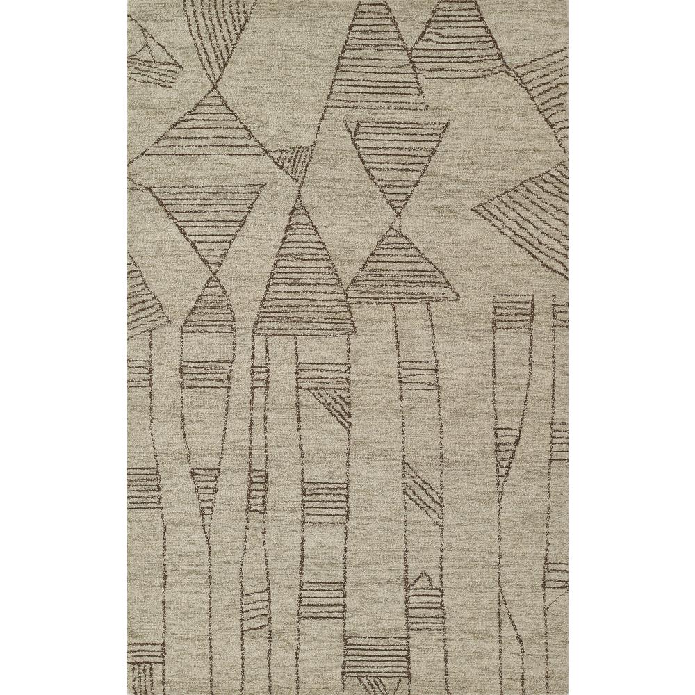 Contemporary Rectangle Area Rug, Grey, 3'6" X 5'6". Picture 1