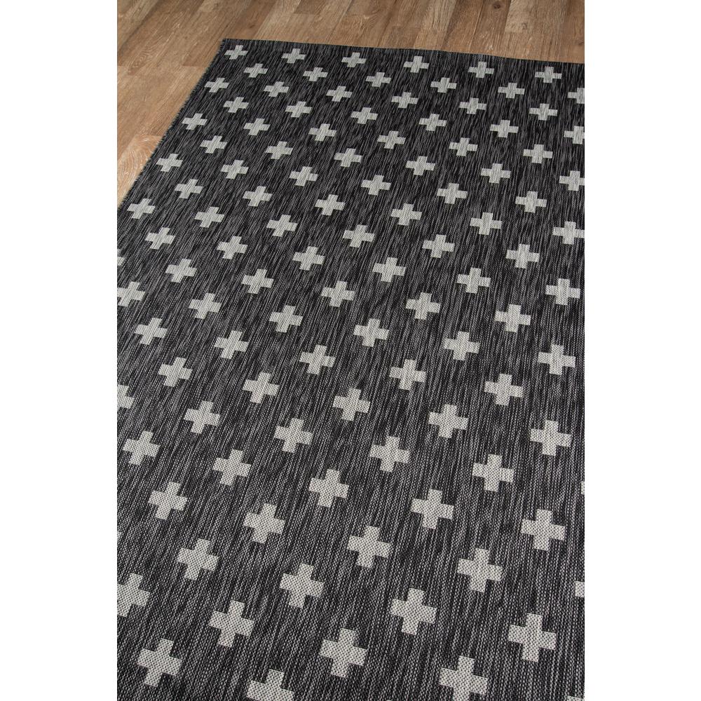 Contemporary Runner Area Rug, Charcoal, 2'7" X 7'6" Runner. Picture 2