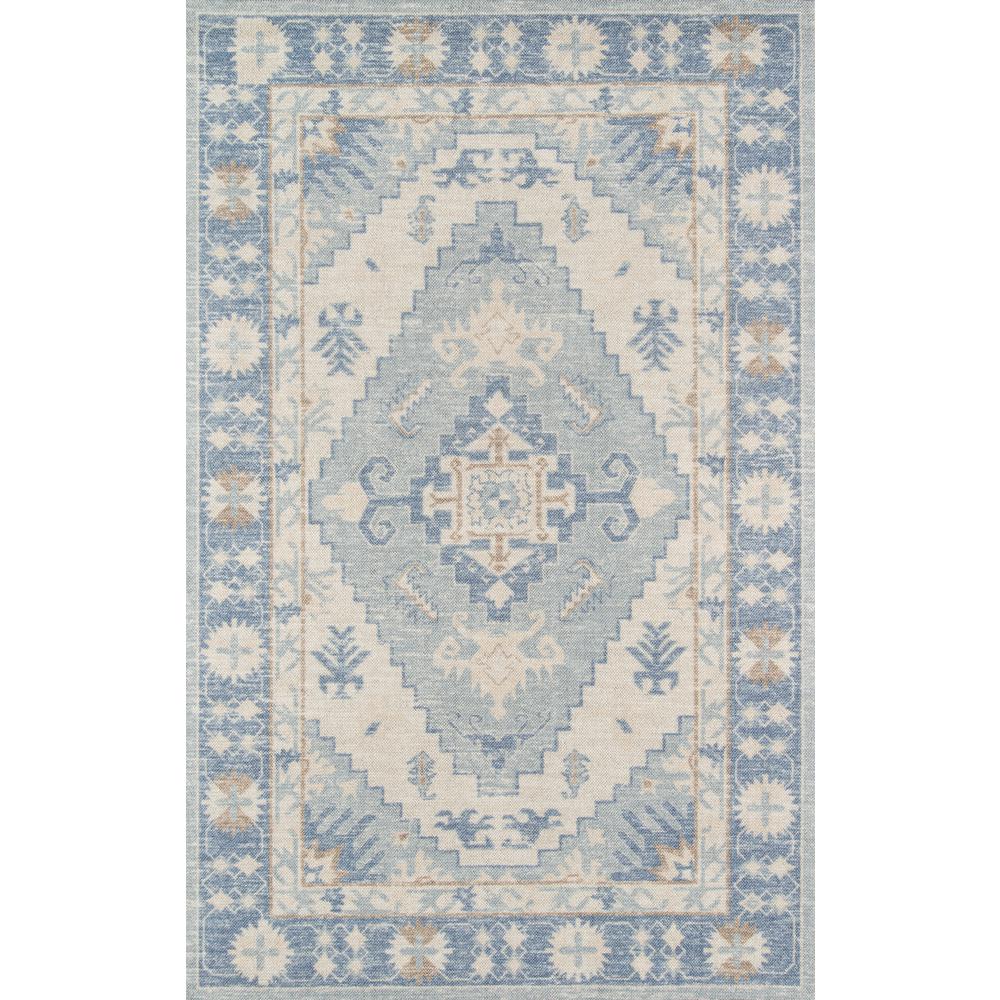 Traditional Rectangle Area Rug, Blue, 5'3" X 7'6". Picture 1