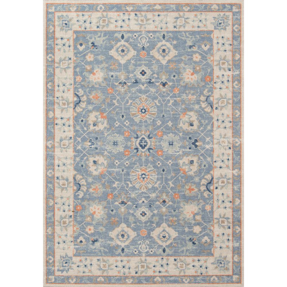 Traditional Rectangle Area Rug, Blue, 5'3" X 7'6". Picture 1