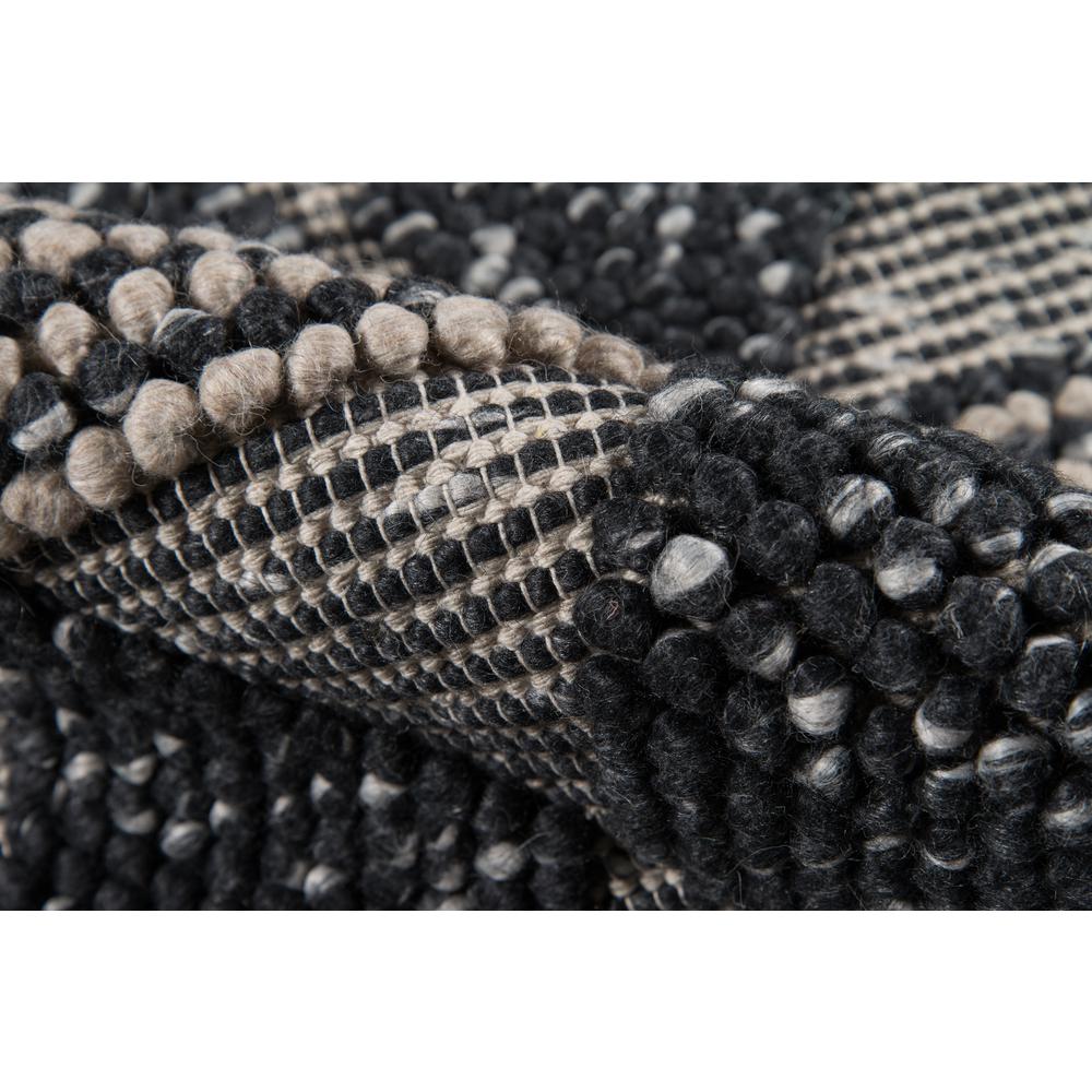 Contemporary Rectangle Area Rug, Charcoal, 5' X 7'. Picture 4