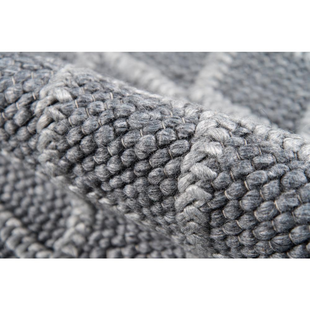Contemporary Rectangle Area Rug, Charcoal, 5' X 7'. Picture 4