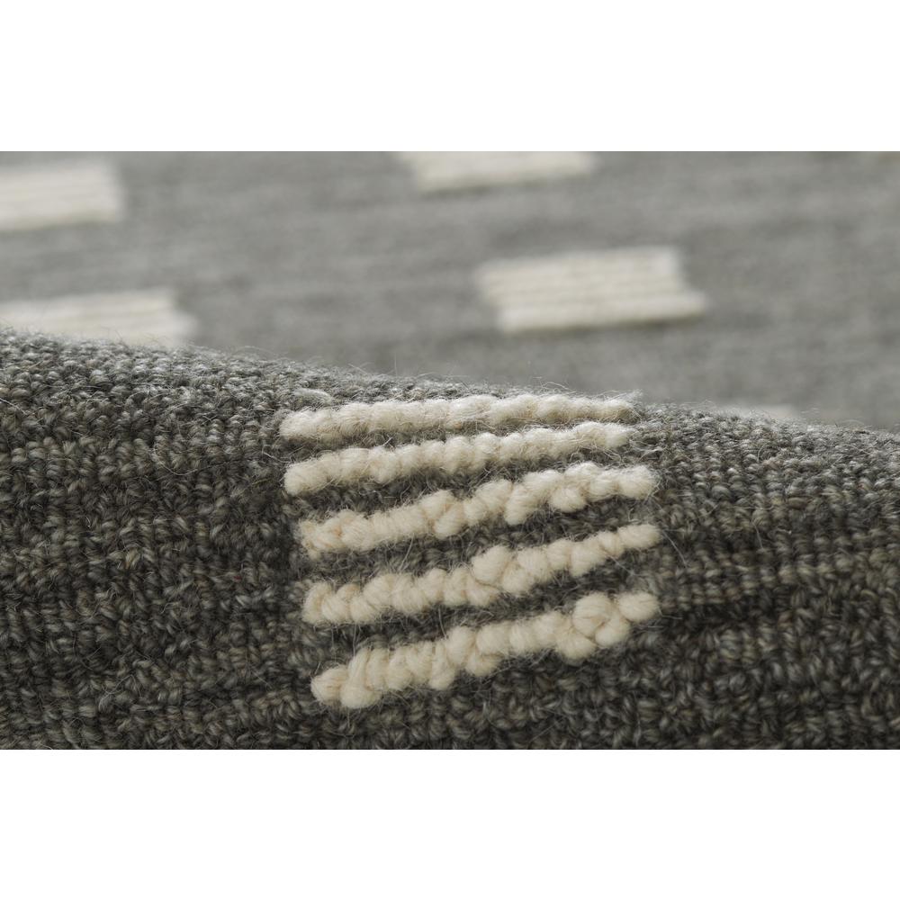 Contemporary Rectangle Area Rug, Charcoal, 5' X 8'. Picture 4