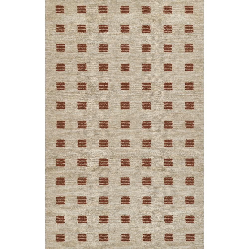 Contemporary Rectangle Area Rug, Rust, 5' X 8'. Picture 1