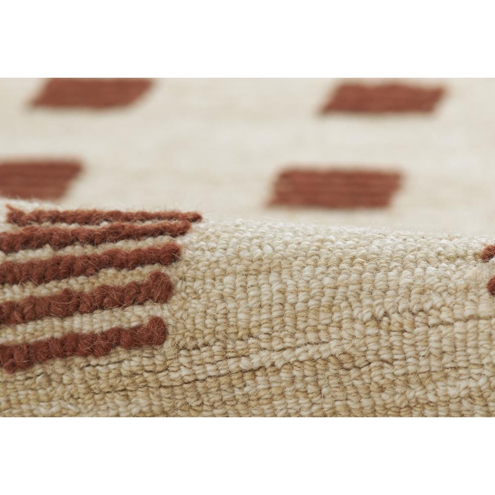 Contemporary Rectangle Area Rug, Rust, 5' X 8'. Picture 4