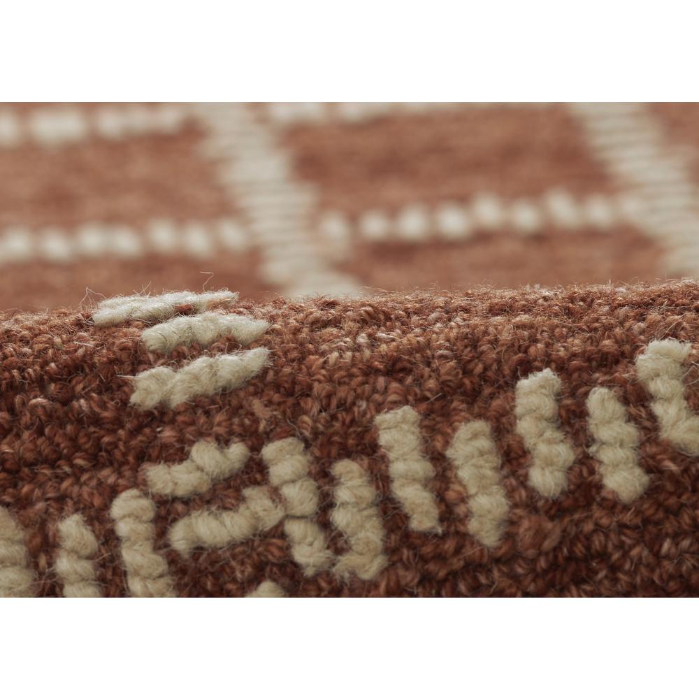 Contemporary Rectangle Area Rug, Rust, 5' X 8'. Picture 4
