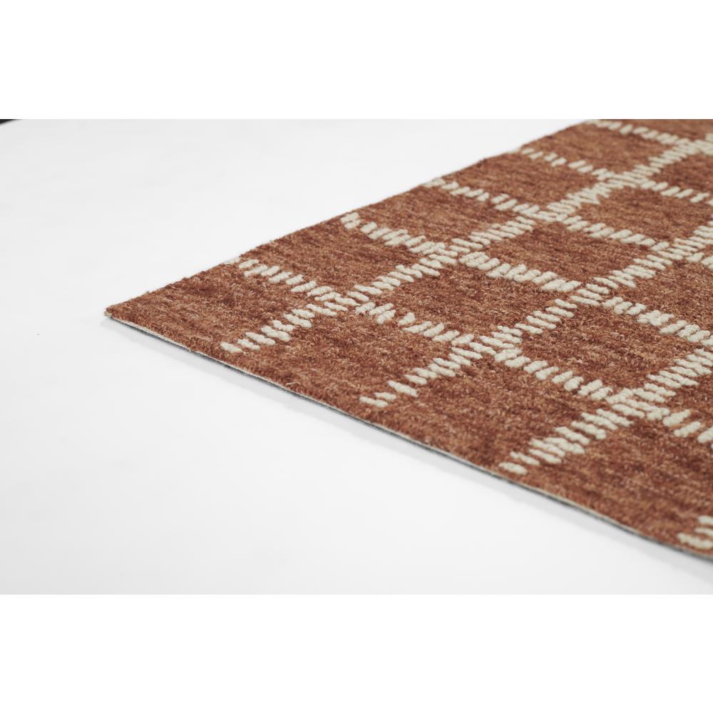 Contemporary Rectangle Area Rug, Rust, 5' X 8'. Picture 5