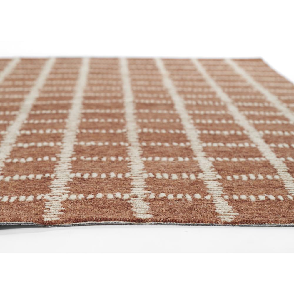 Contemporary Rectangle Area Rug, Rust, 5' X 8'. Picture 6