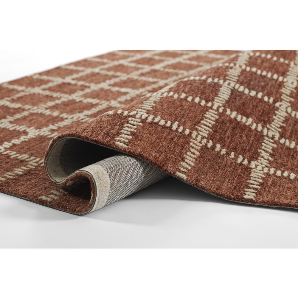 Contemporary Rectangle Area Rug, Rust, 5' X 8'. Picture 8