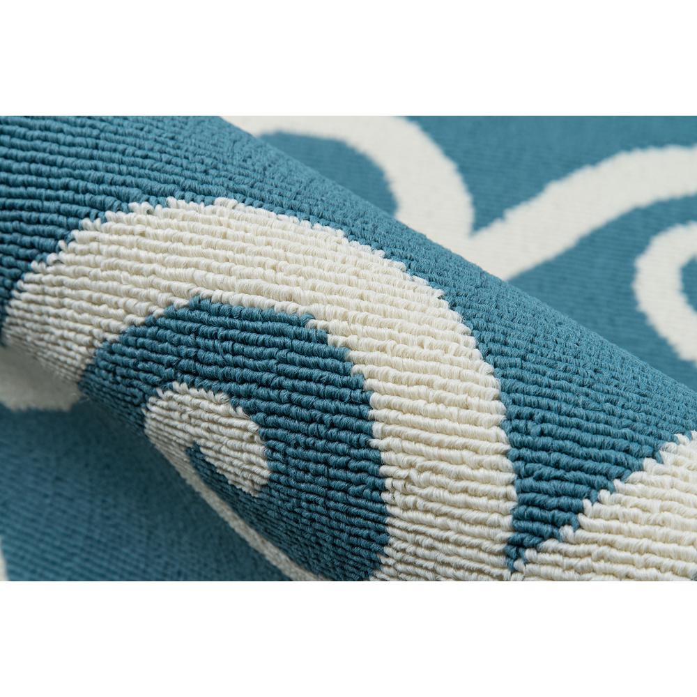 Contemporary Rectangle Area Rug, Blue, 3'11" X 5'7". Picture 4