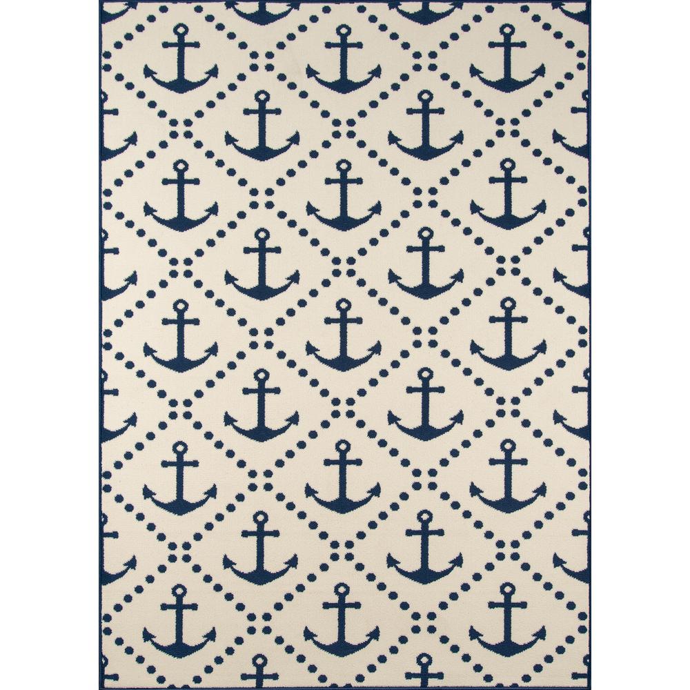 Contemporary Rectangle Area Rug, Ivory, 3'11" X 5'7". Picture 1