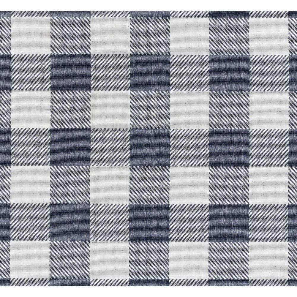 Modern Rectangle Area Rug, Denim, 3'11" X 5'7". Picture 7