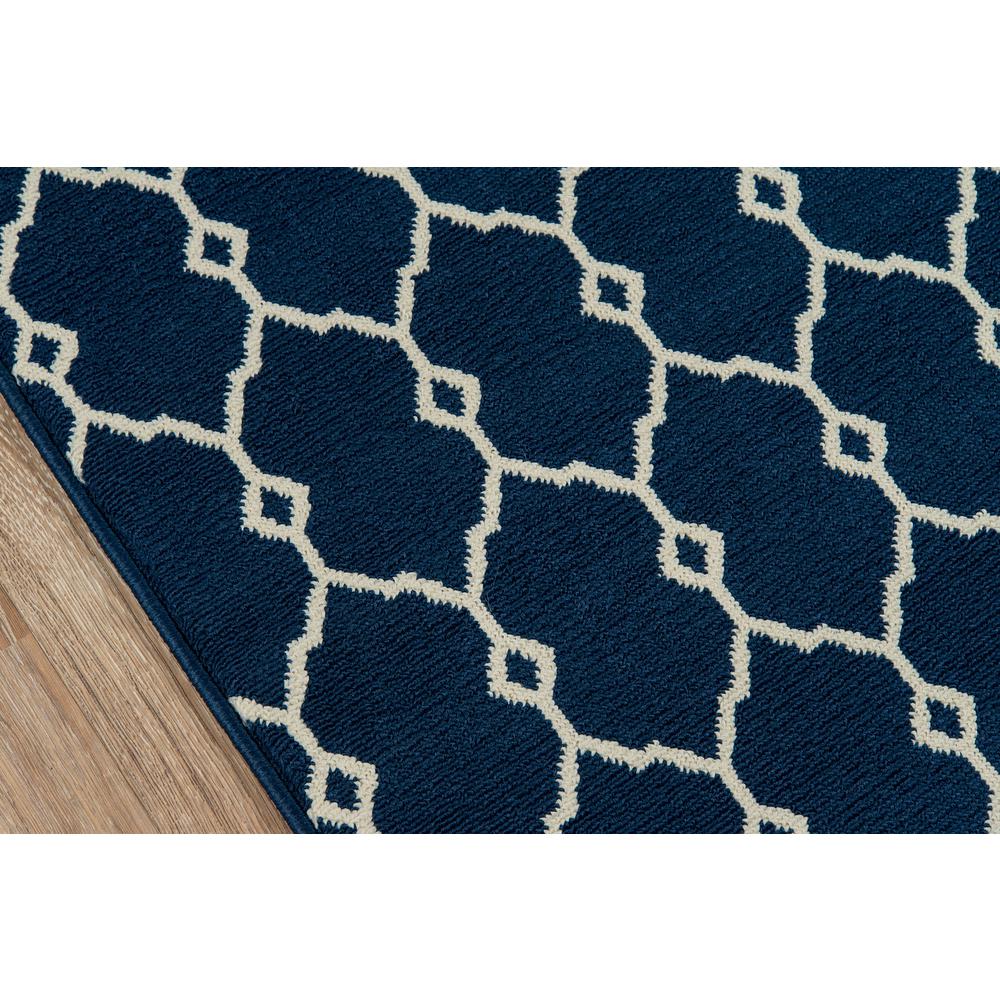 Contemporary Rectangle Area Rug, Navy, 3'11" X 5'7". Picture 3