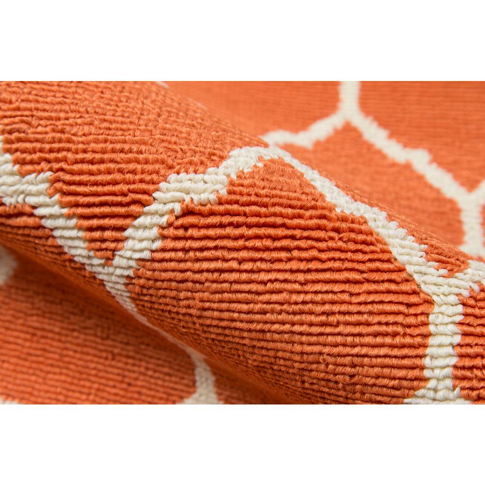 Contemporary Rectangle Area Rug, Orange, 3'11" X 5'7". Picture 4