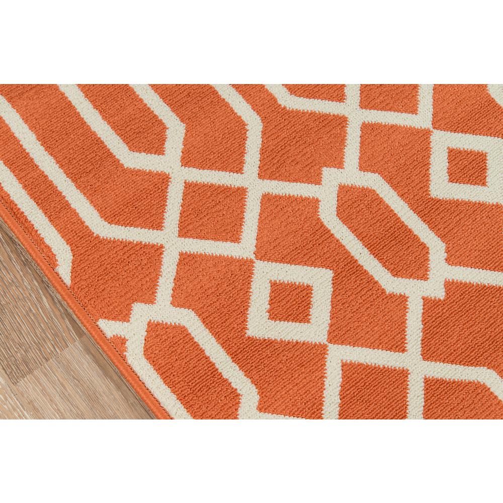 Contemporary Rectangle Area Rug, Orange, 3'11" X 5'7". Picture 3