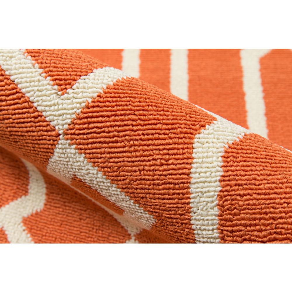 Contemporary Rectangle Area Rug, Orange, 3'11" X 5'7". Picture 4