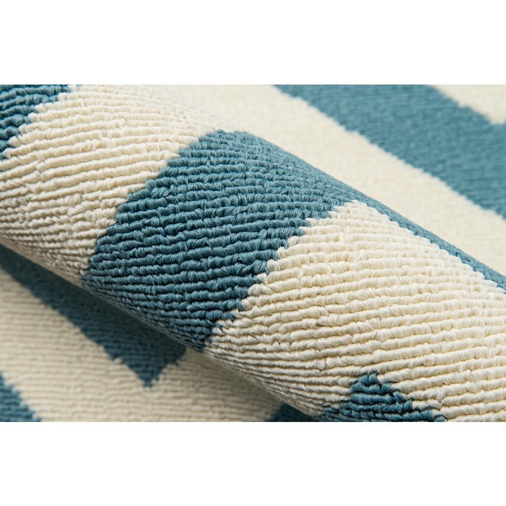 Contemporary Rectangle Area Rug, Blue, 3'11" X 5'7". Picture 4