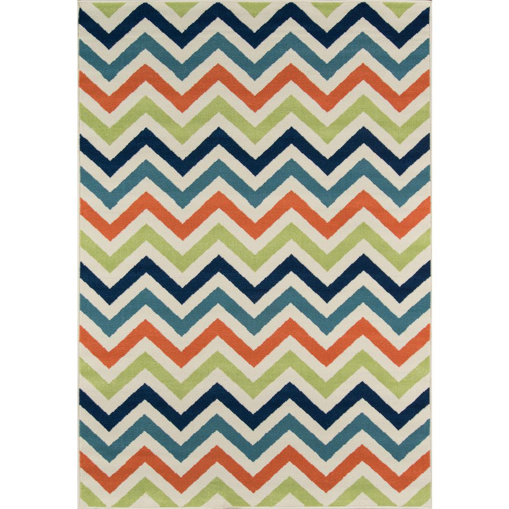 Contemporary Rectangle Area Rug, Multi, 3'11" X 5'7". Picture 1