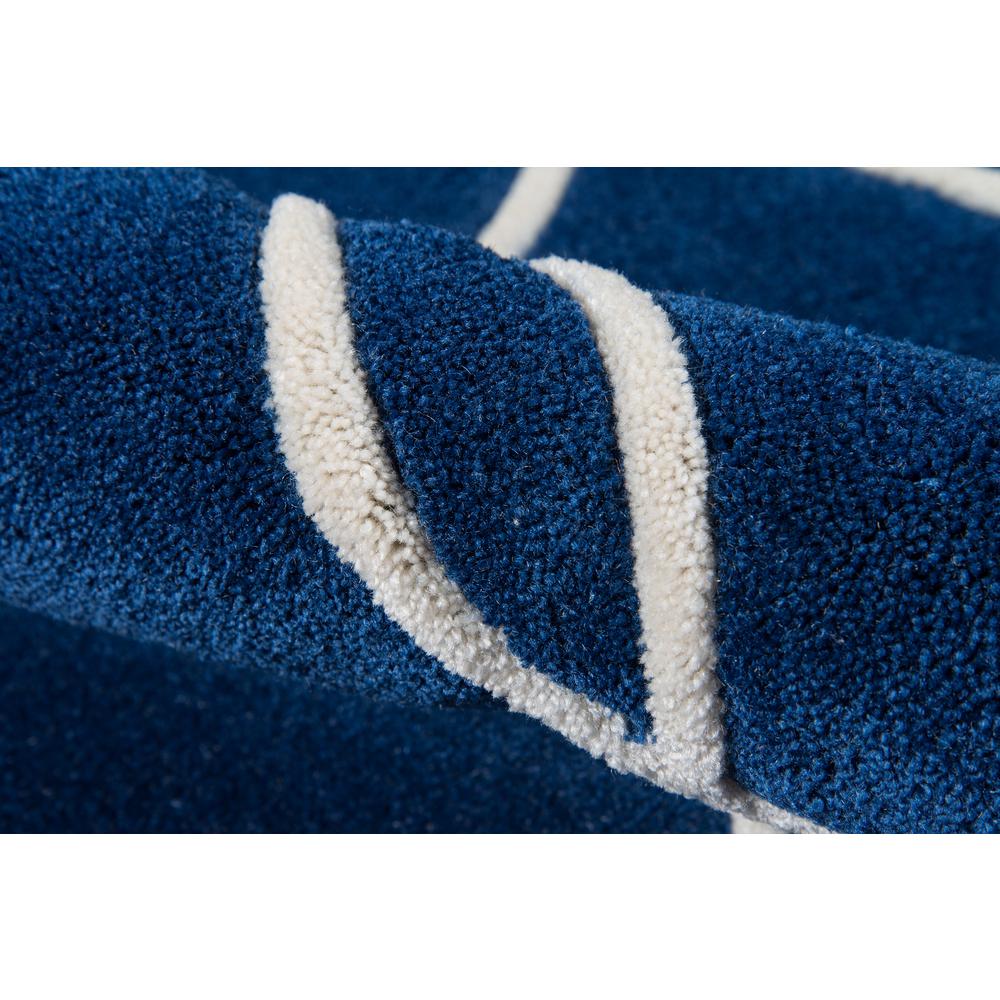 Contemporary Rectangle Area Rug, Navy, 5' X 7'6". Picture 4
