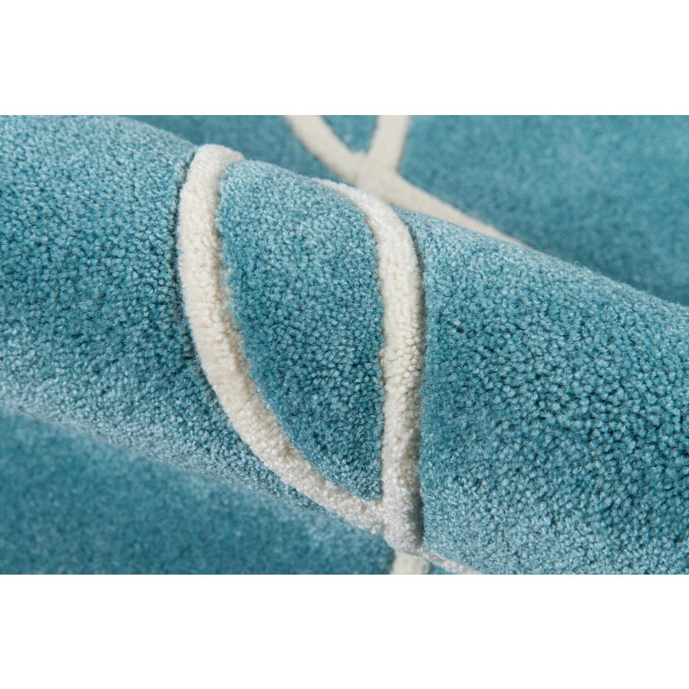 Contemporary Rectangle Area Rug, Teal, 5' X 7'6". Picture 4