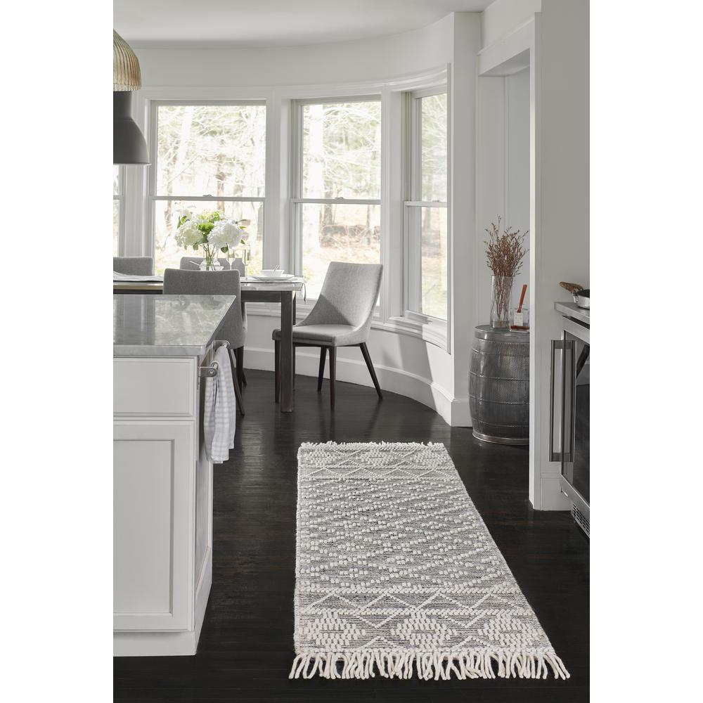 Contemporary Rectangle Area Rug, Charcoal, 3'6" X 5'6". Picture 12