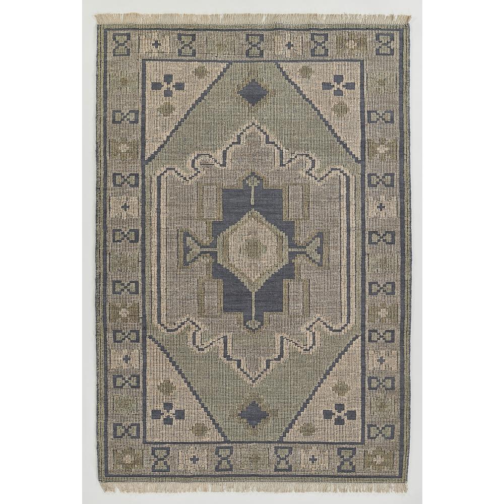Traditional Rectangle Area Rug, Blue, 3'6" X 5'6". Picture 1