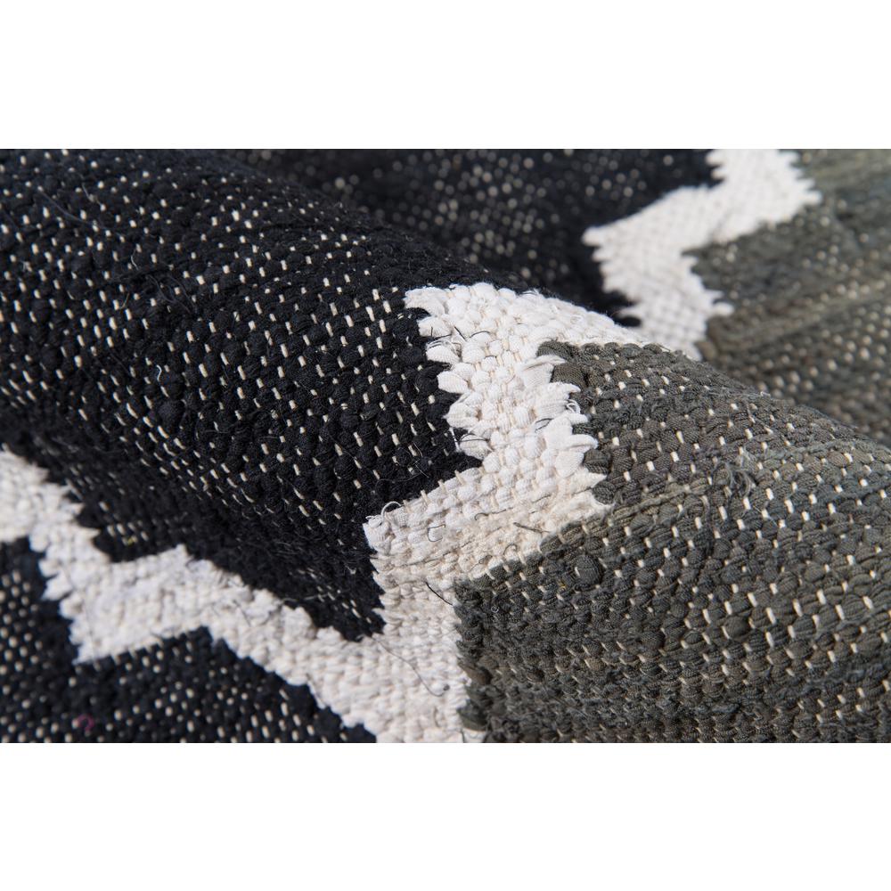 Contemporary Rectangle Area Rug, Charcoal, 3'3" X 5'3". Picture 4