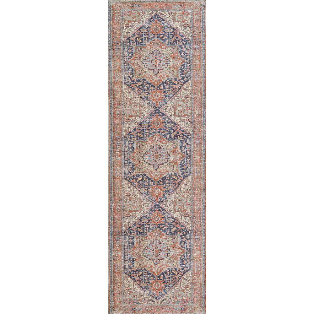 Traditional Rectangle Area Rug, Navy, 5'6" X 8'6". Picture 5