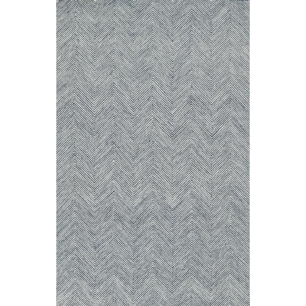 Contemporary Rectangle Area Rug, Denim, 5' X 8'. Picture 1