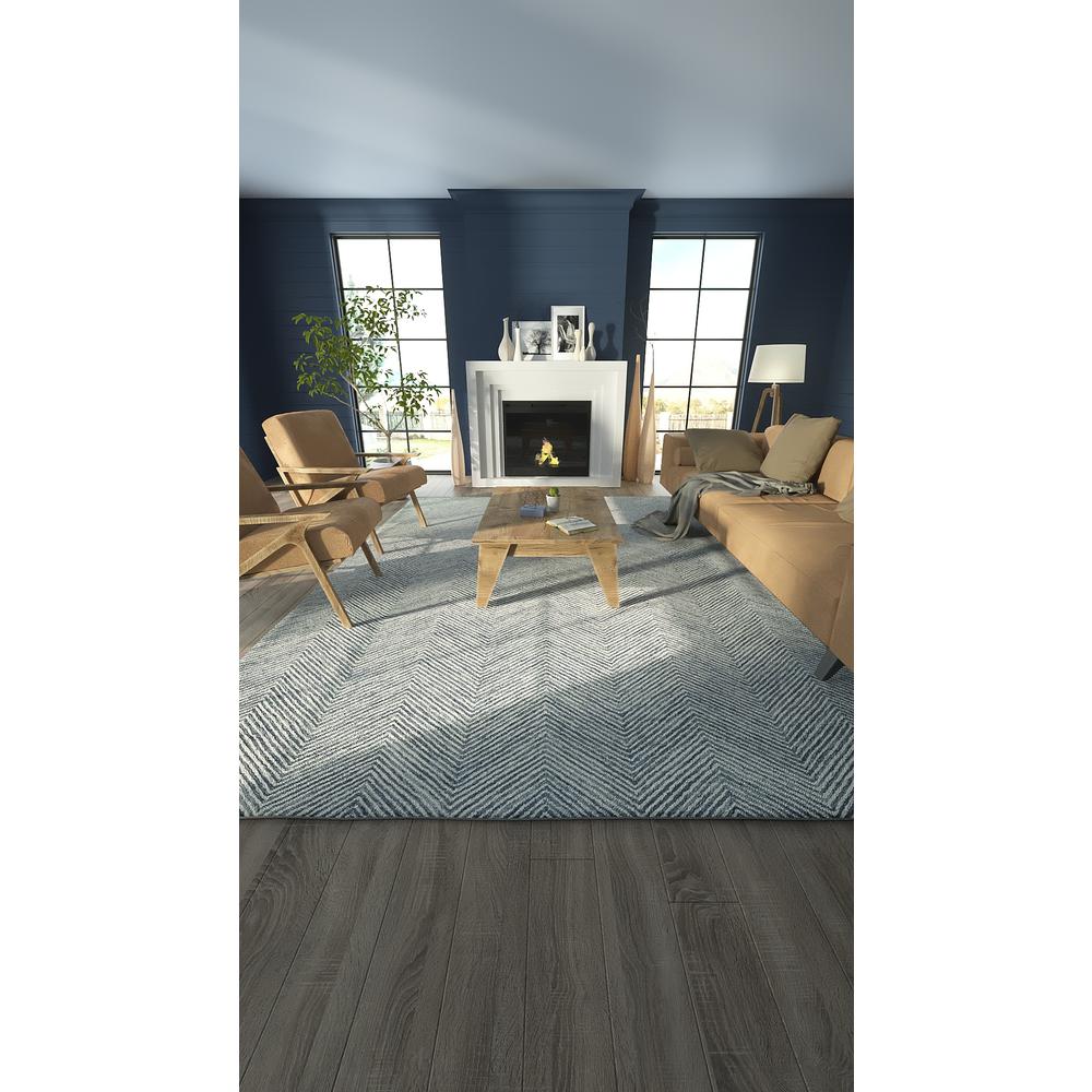 Contemporary Rectangle Area Rug, Denim, 5' X 8'. Picture 11