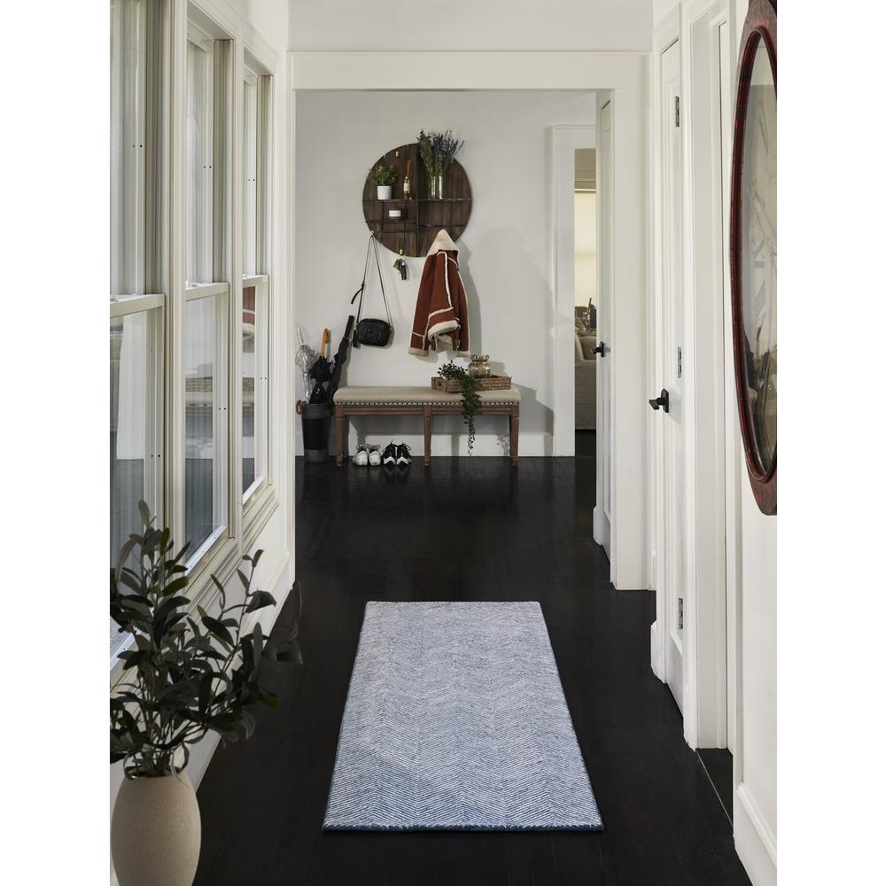 Contemporary Rectangle Area Rug, Denim, 5' X 8'. Picture 10