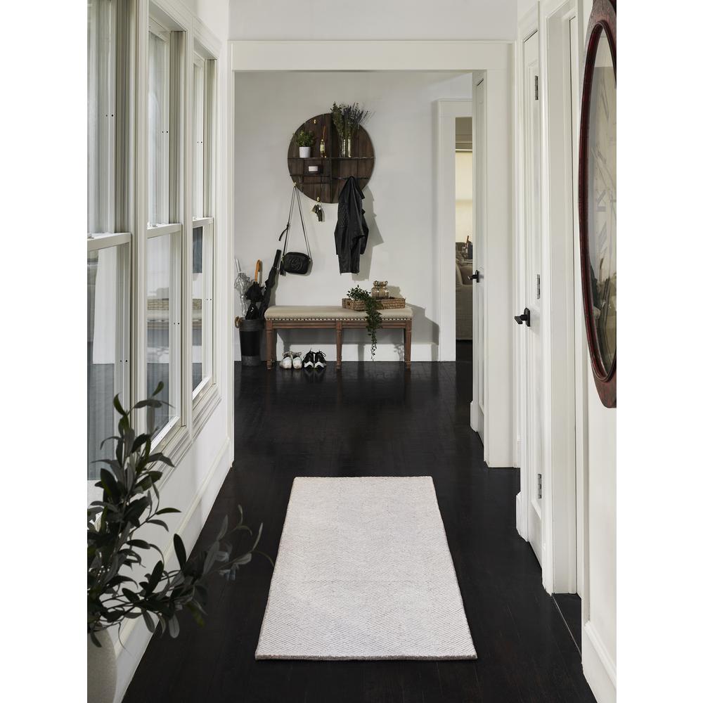 Contemporary Rectangle Area Rug, Taupe, 5' X 8'. Picture 9