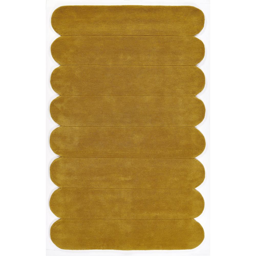 Contemporary Rectangle Area Rug, Tumeric, 9' X 12'. Picture 1
