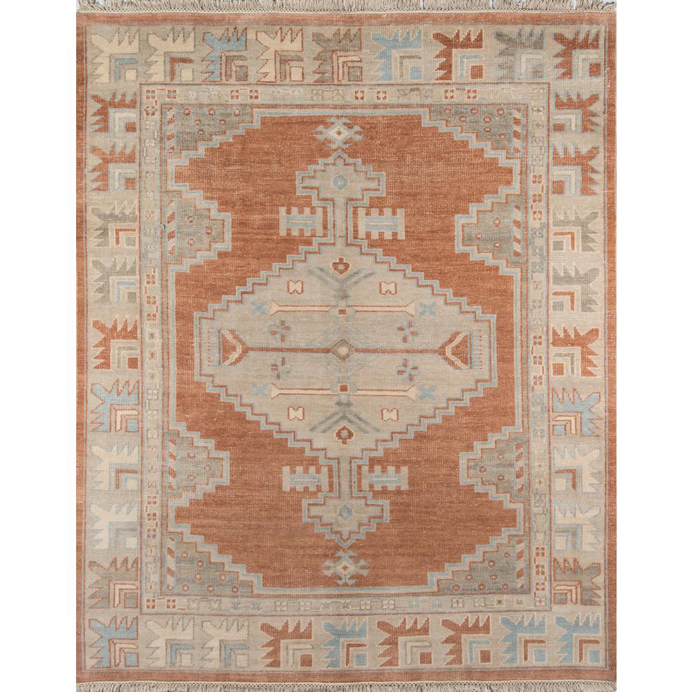 Traditional Rectangle Area Rug, Rust, 7'9" X 9'9". Picture 1