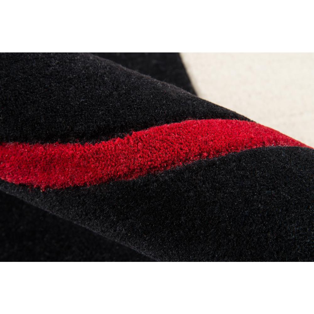 Contemporary Rectangle Area Rug, Black, 8' X 10'. Picture 4