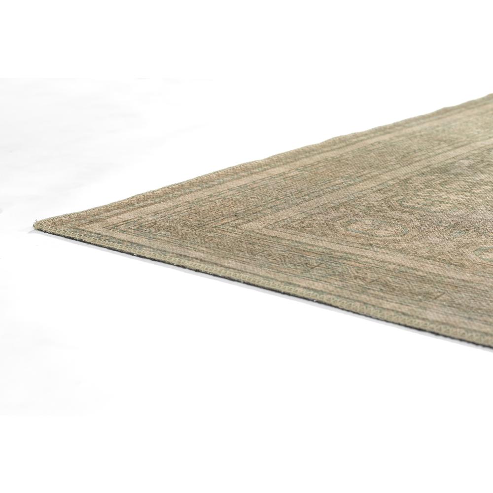 Traditional Rectangle Area Rug, Green, 3' X 5'. Picture 6
