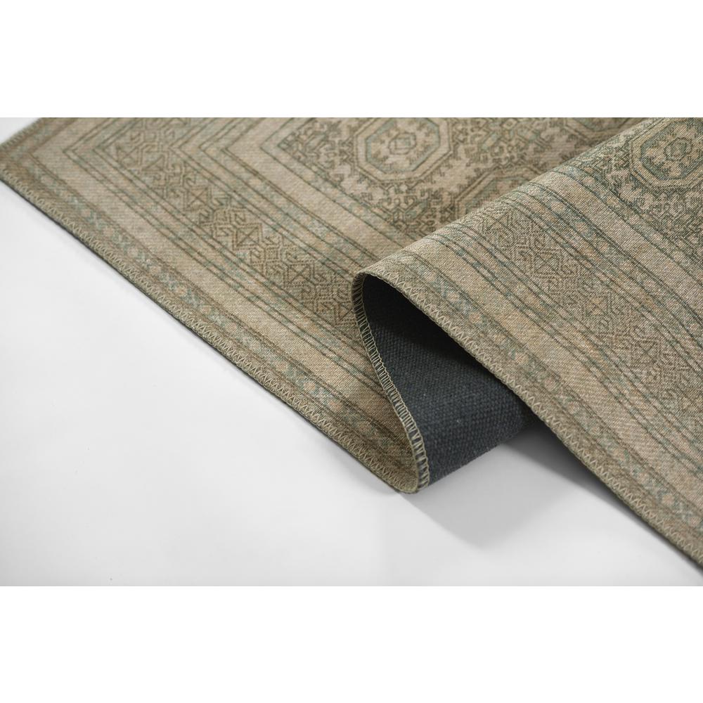Traditional Rectangle Area Rug, Green, 3' X 5'. Picture 9