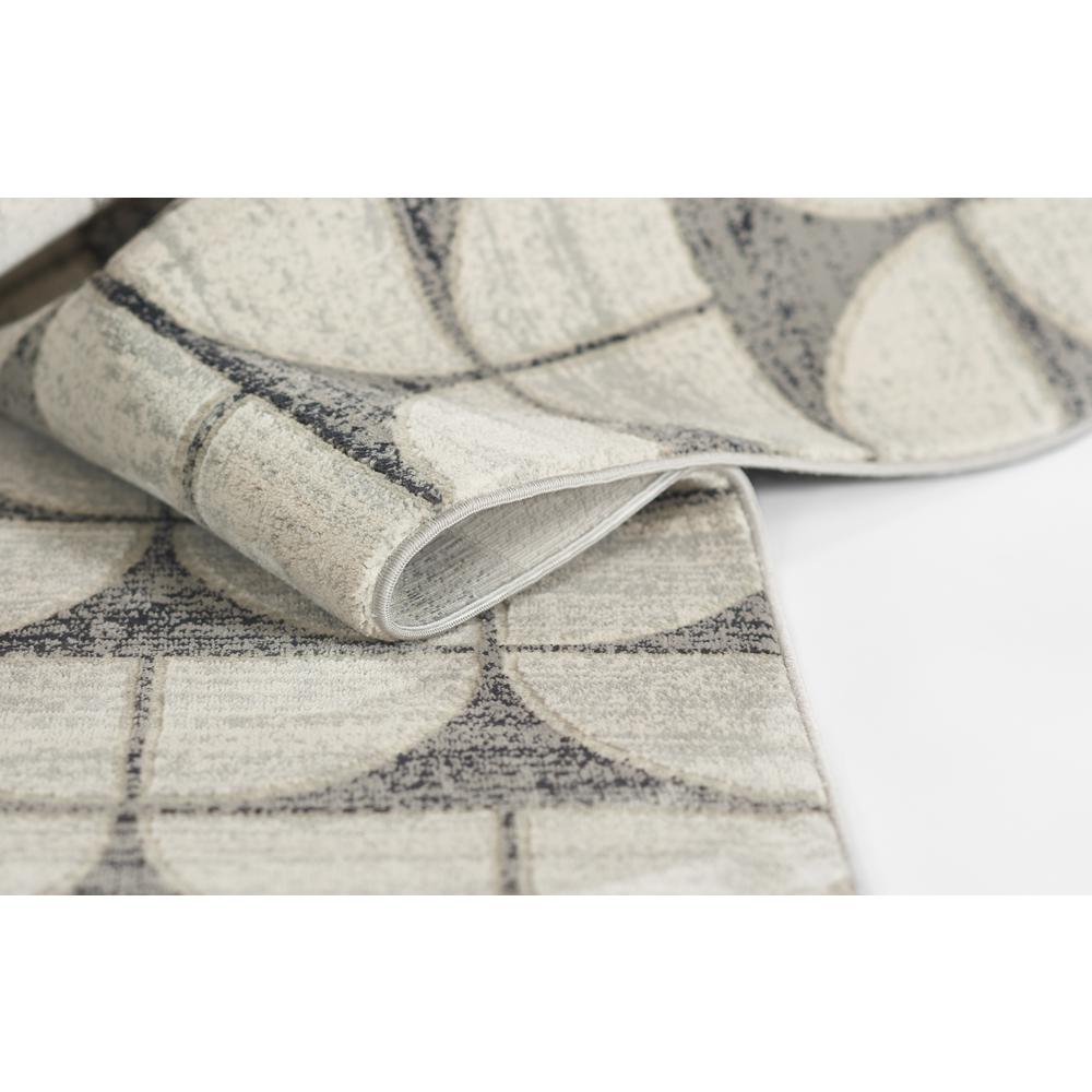 Contemporary Rectangle Area Rug, Charcoal, 5'1" X 7'7". Picture 7