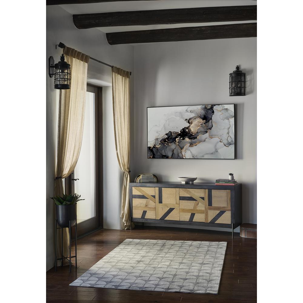 Contemporary Rectangle Area Rug, Charcoal, 5'1" X 7'7". Picture 8